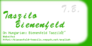 taszilo bienenfeld business card